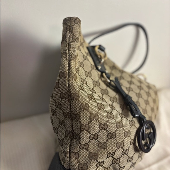 Gucci GG Canvas Bag w/ GG Charm - Picture 15 of 16
